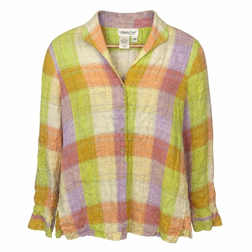 Coldwater creek pastel plaid
